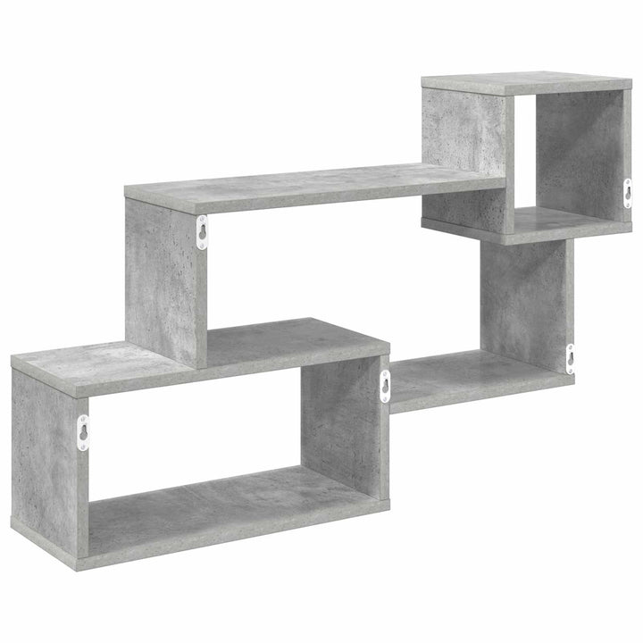 Svævende hylde Vægmonteret Betongrå 87 x 20 x 55 cm