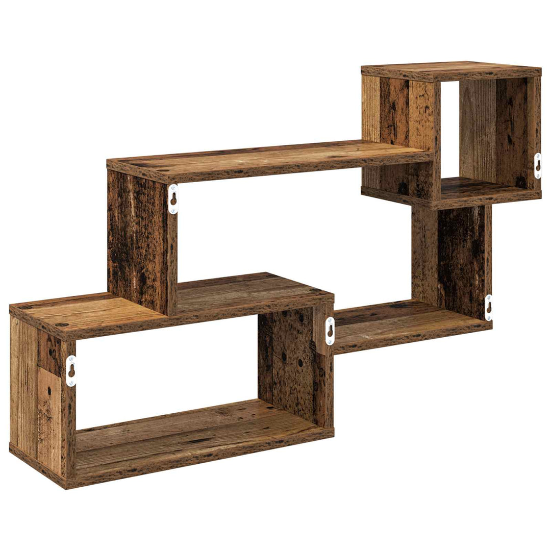 Svævende hylde Vægmonteret Gammelt træ 87 x 20 x 55 cm