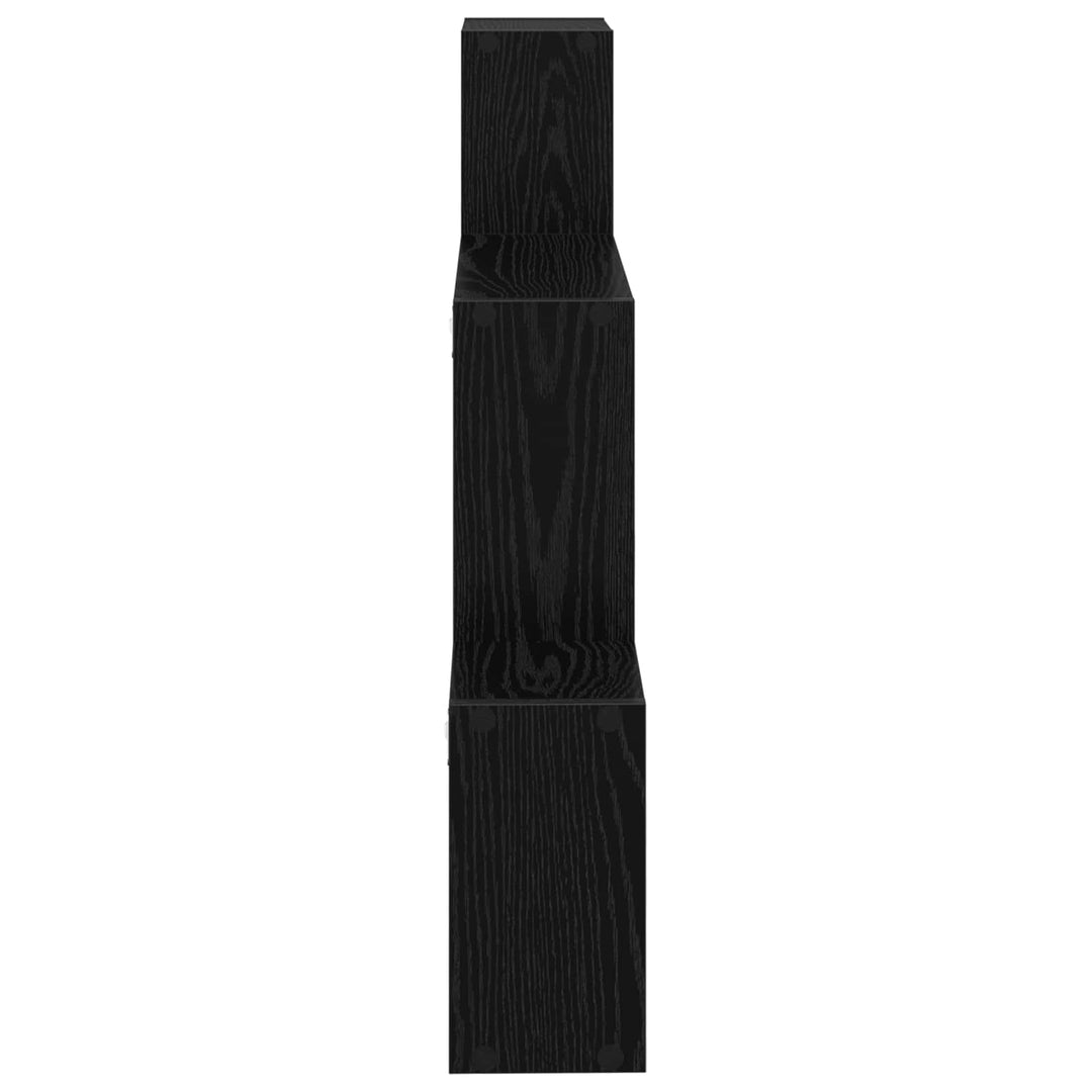 Væghylde Vægmonteret Sort eg 91,5 x 15 x 76 cm Konstrueret træ