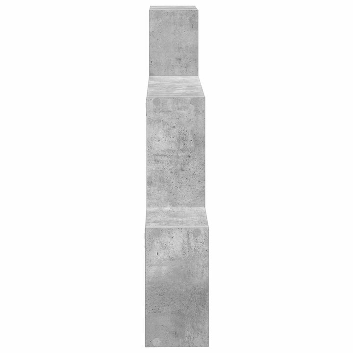Væghylde Vægmonteret Betongrå 91,5 x 15 x 76 cm Konstrueret træ