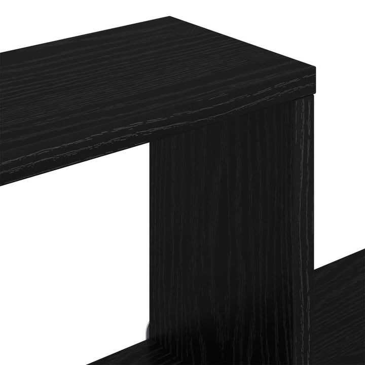 Væg Kub Hylder Vægmonteret Sort eg 64 x 13,5 x 91,5 cm
