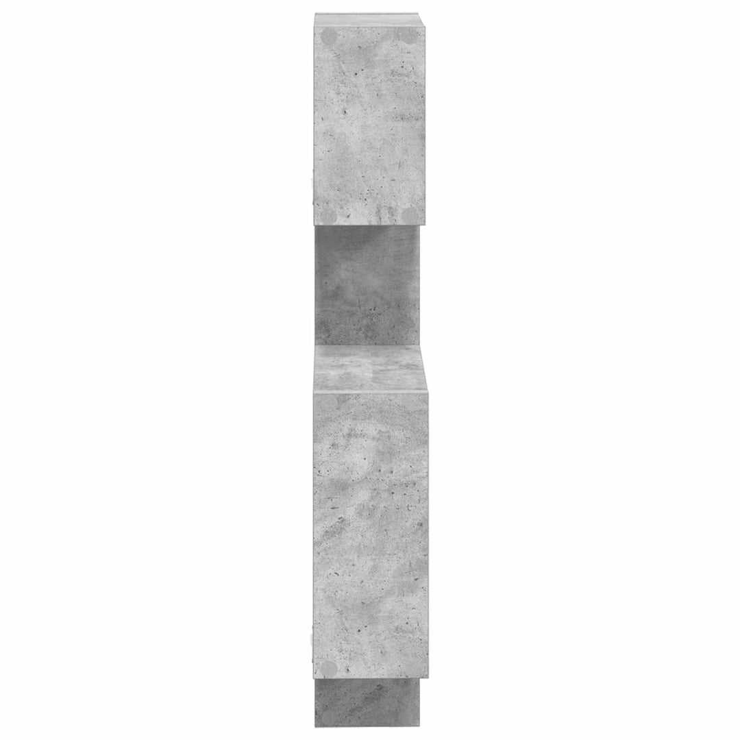 Væg Kub Hylder Vægmonteret Betongrå 64 x 13,5 x 91,5 cm