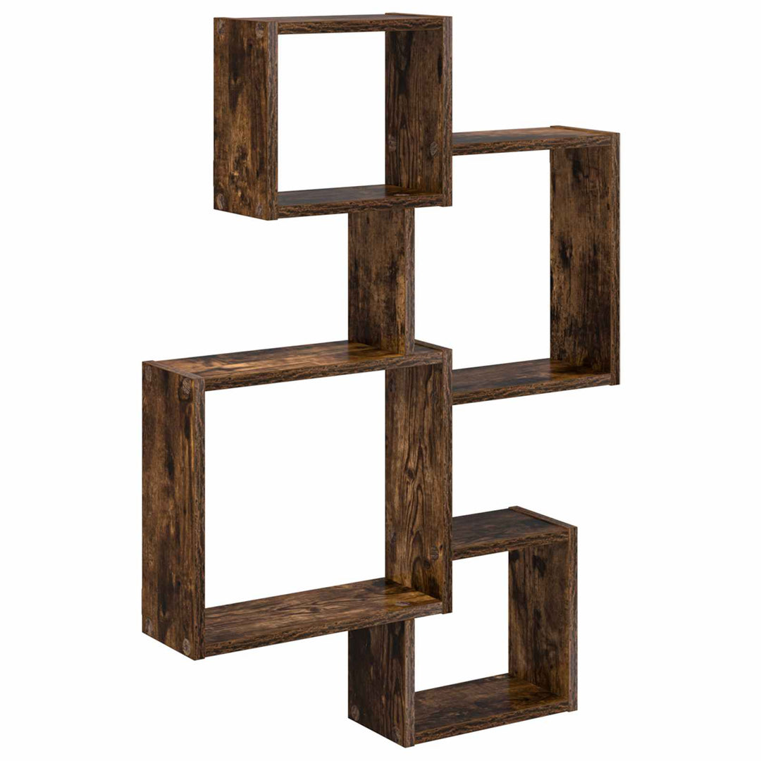 Væg Kub Hylder Vægmonteret Røget eg 64 x 13,5 x 91,5 cm