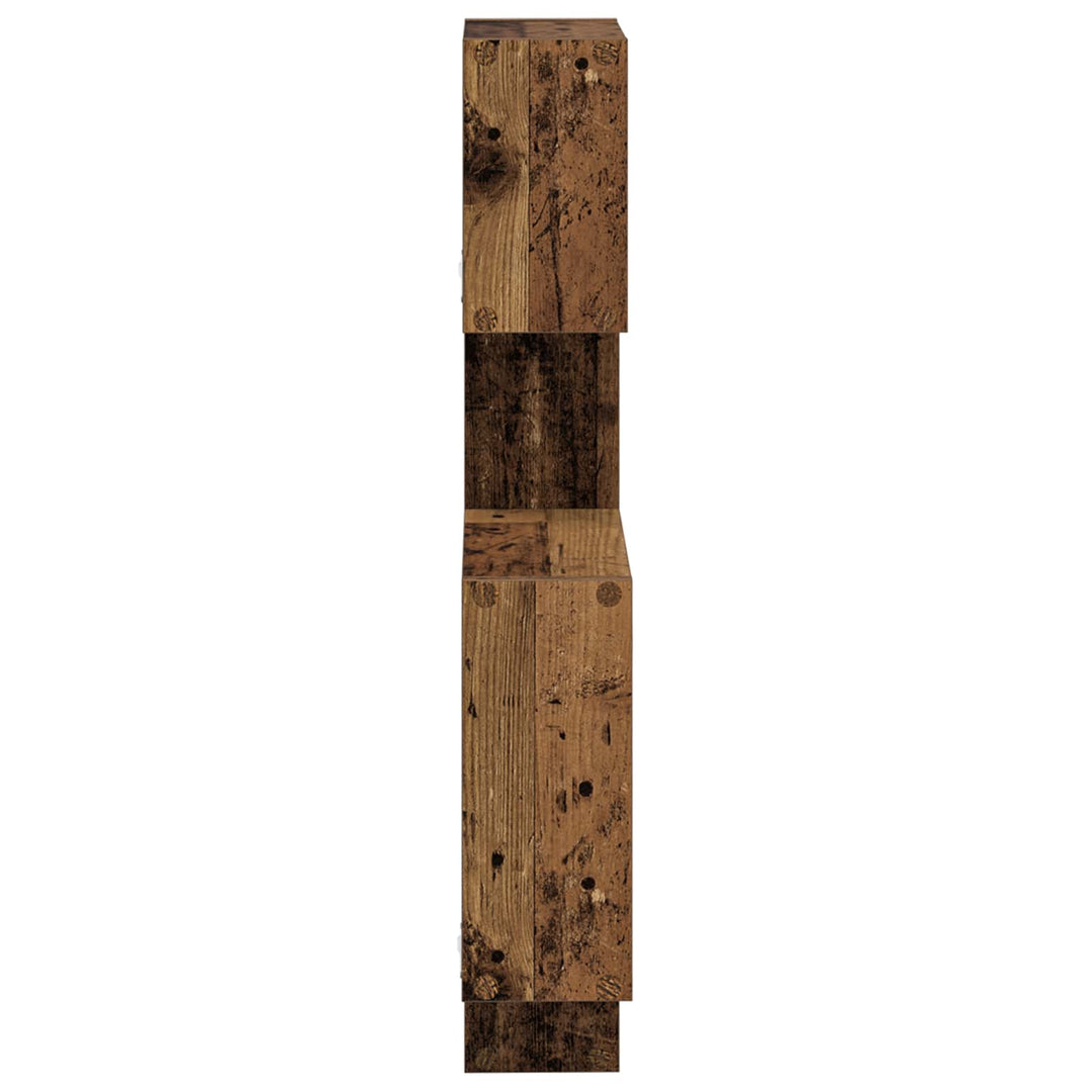 Væg Kub Hylder Vægmonteret Gammelt træ 64 x 13,5 x 91,5 cm