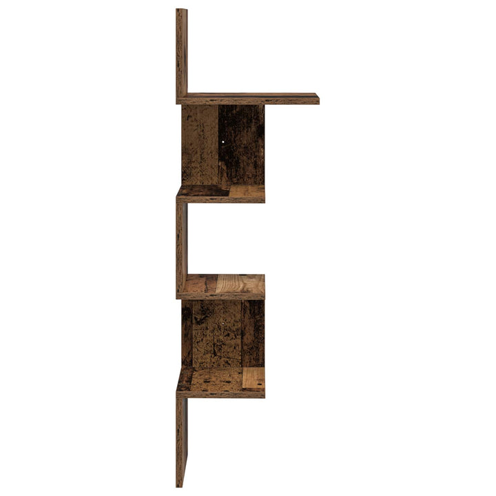 Væghylde Vægmonteret Gammelt træ 32 x 21 x 107 cm