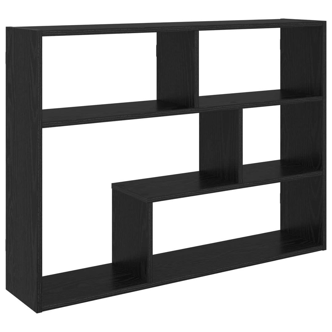 Væghylde Vægmonteret Sort eg 95 x 20 x 69,5 cm Konstrueret træ