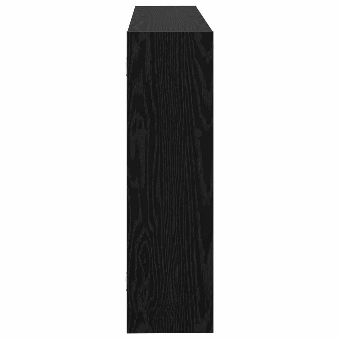 Væghylde Vægmonteret Sort eg 95 x 20 x 69,5 cm Konstrueret træ