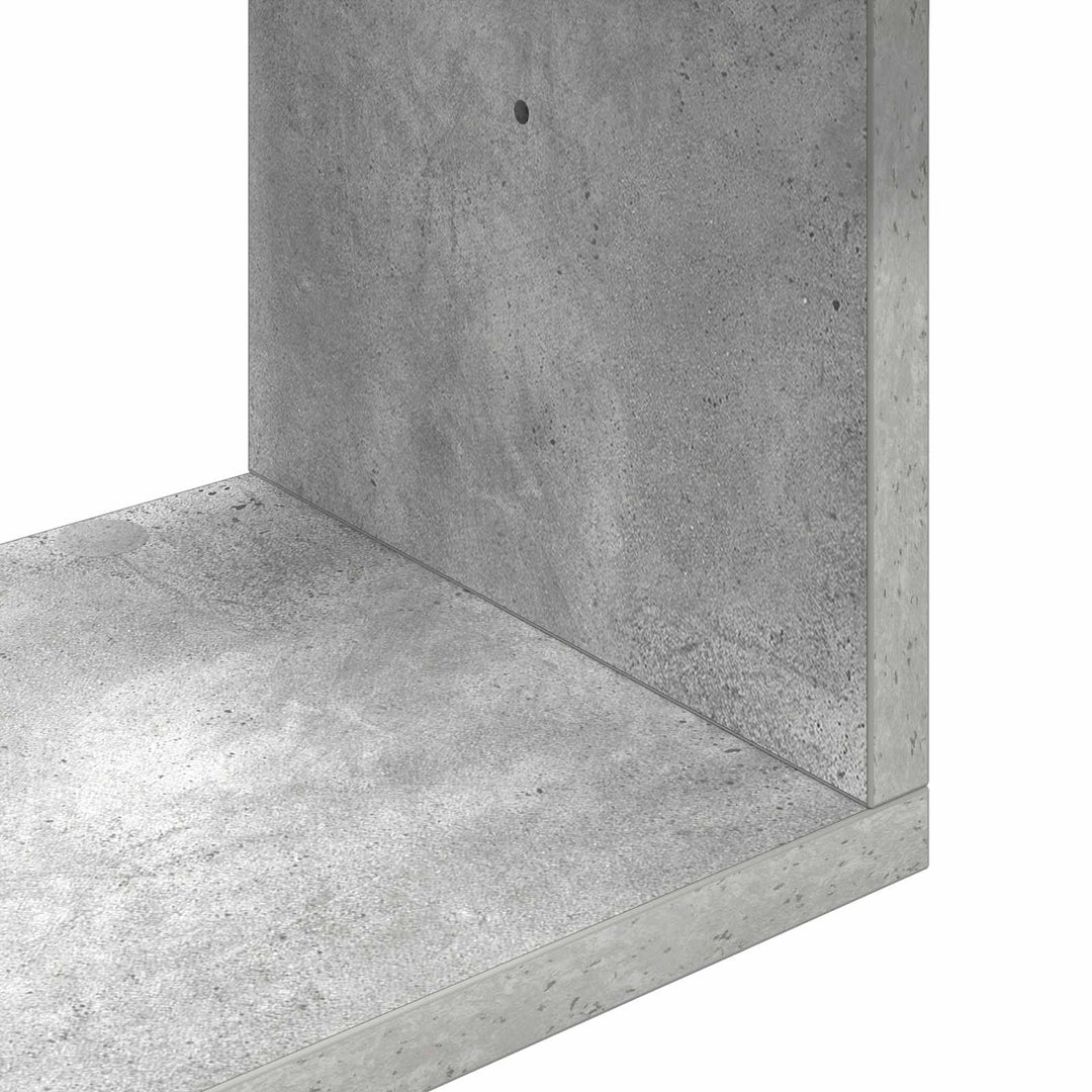 Væghylde Vægmonteret Betongrå 95 x 20 x 69,5 cm Konstrueret træ