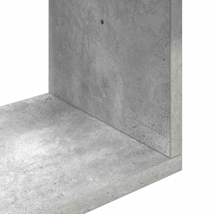 Væghylde Vægmonteret Betongrå 95 x 20 x 69,5 cm Konstrueret træ