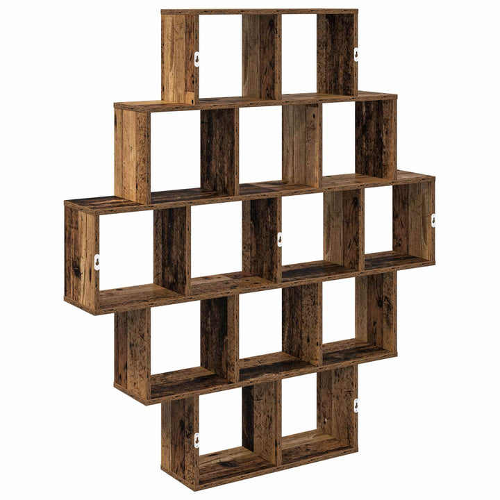 Væghylde Gammelt træ 120 x 20 x 136 cm Konstrueret træ