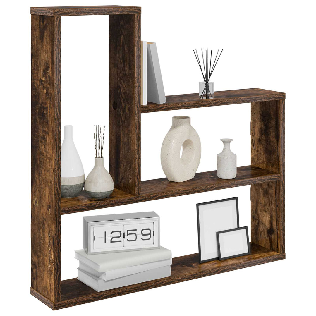 Væghylde Røget eg 60 x 11 x 60 cm Konstrueret træ