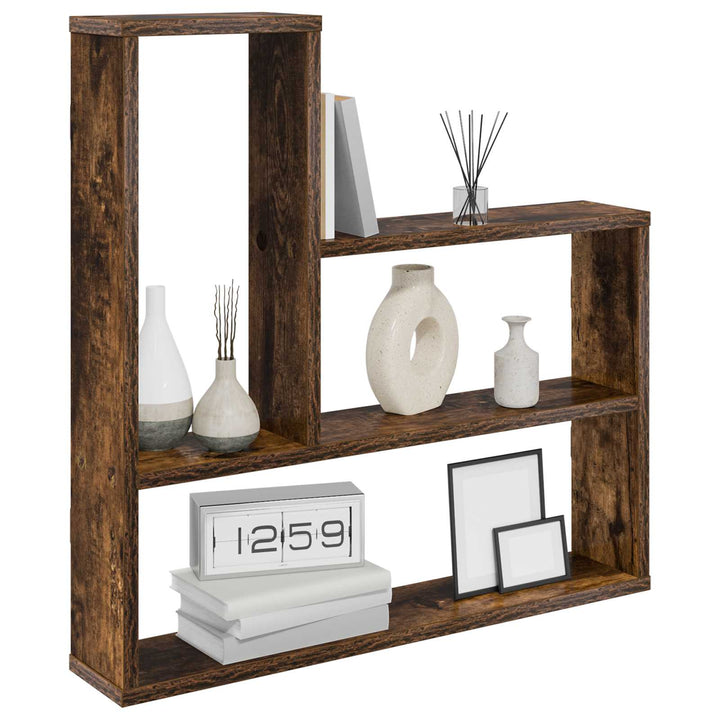 Væghylde Røget eg 60 x 11 x 60 cm Konstrueret træ
