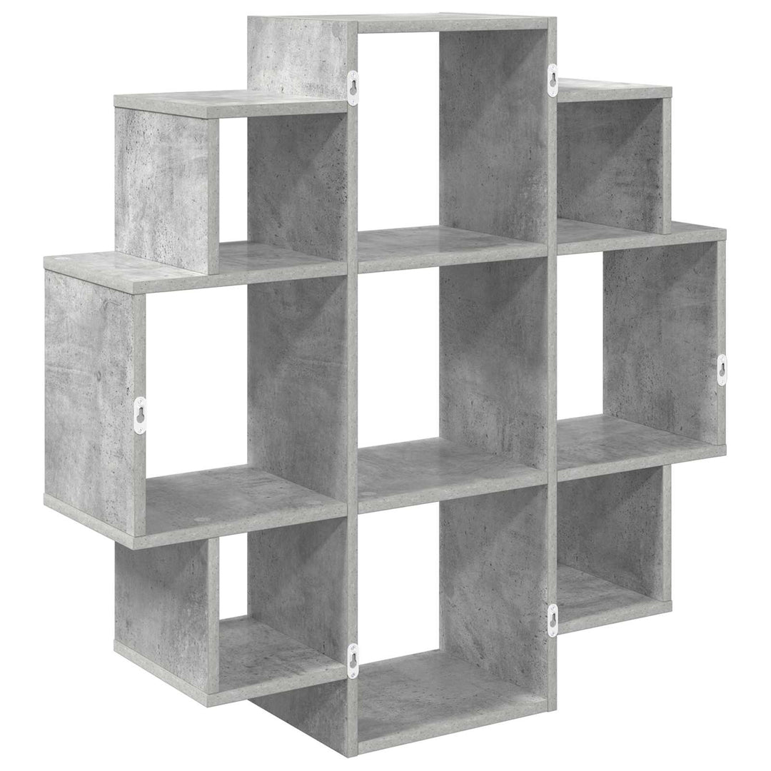 Væghylde Betongrå 90 x 25 x 90 cm Konstrueret træ