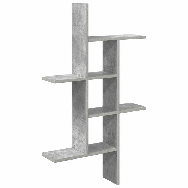 Væghylde Betongrå 61 x 15 x 102 cm Konstrueret træ