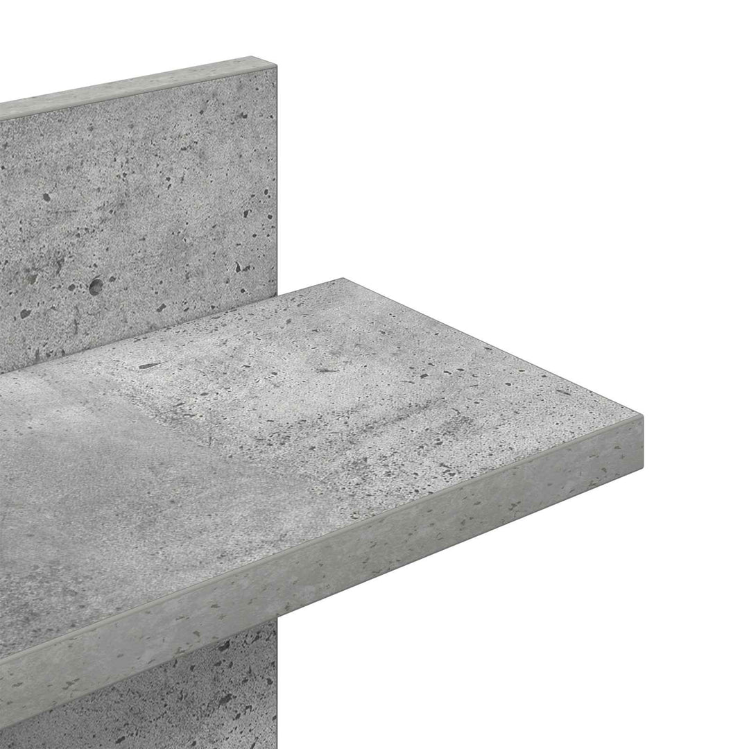 Væghængt Flydende Hylde Betongrå 48,5 x 15 x 101 cm
