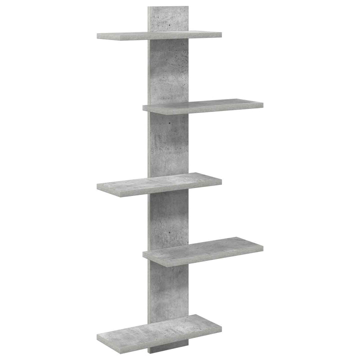Væghængt Flydende Hylde Betongrå 48,5 x 15 x 101 cm