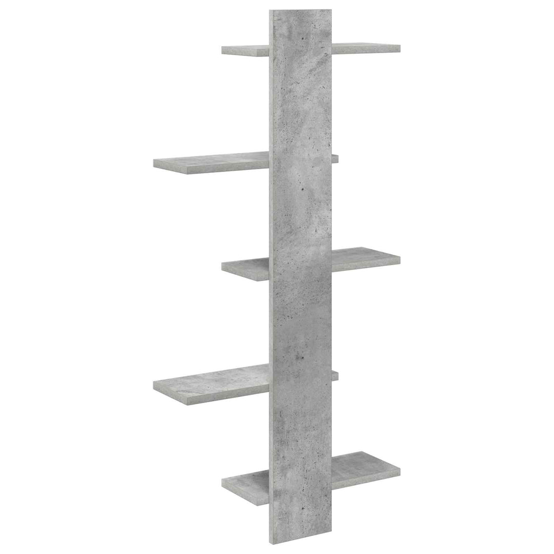 Væghængt Flydende Hylde Betongrå 48,5 x 15 x 101 cm
