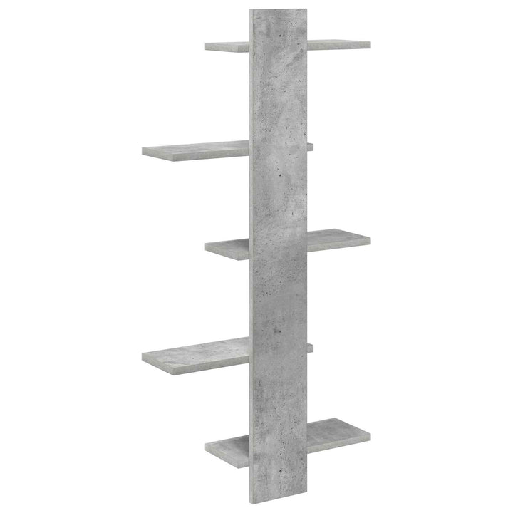 Væghængt Flydende Hylde Betongrå 48,5 x 15 x 101 cm