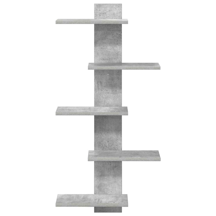 Væghængt Flydende Hylde Betongrå 48,5 x 15 x 101 cm