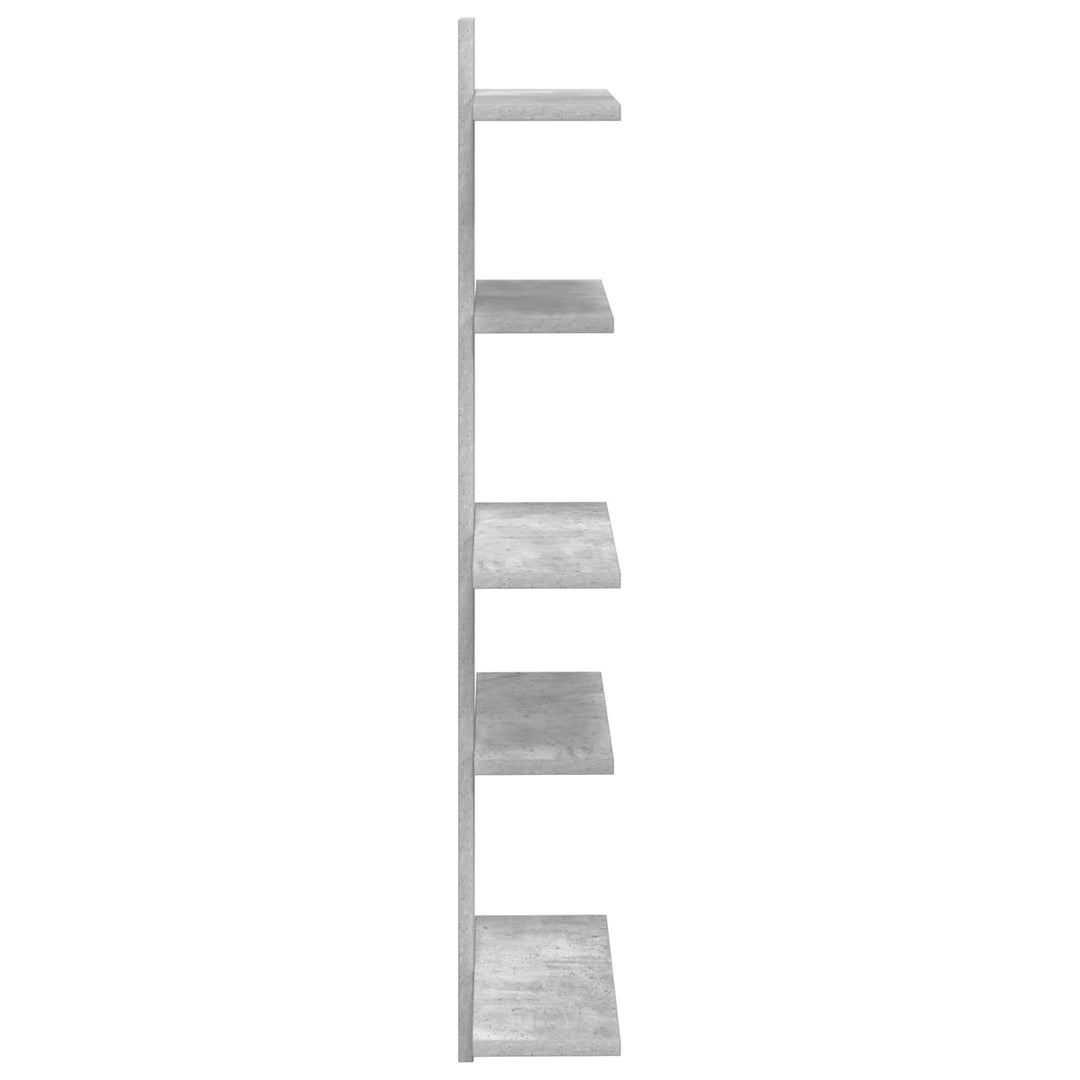 Væghængt Flydende Hylde Betongrå 48,5 x 15 x 101 cm