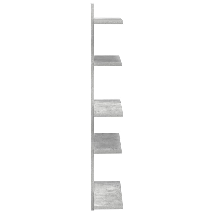 Væghængt Flydende Hylde Betongrå 48,5 x 15 x 101 cm
