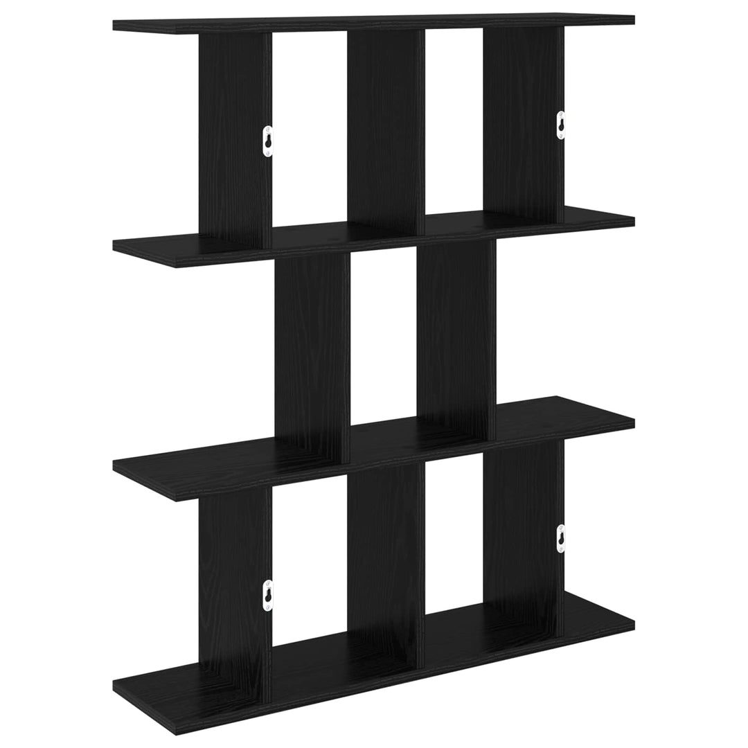 Væghylde Sort eg 80 x 20 x 96 cm Konstrueret træ