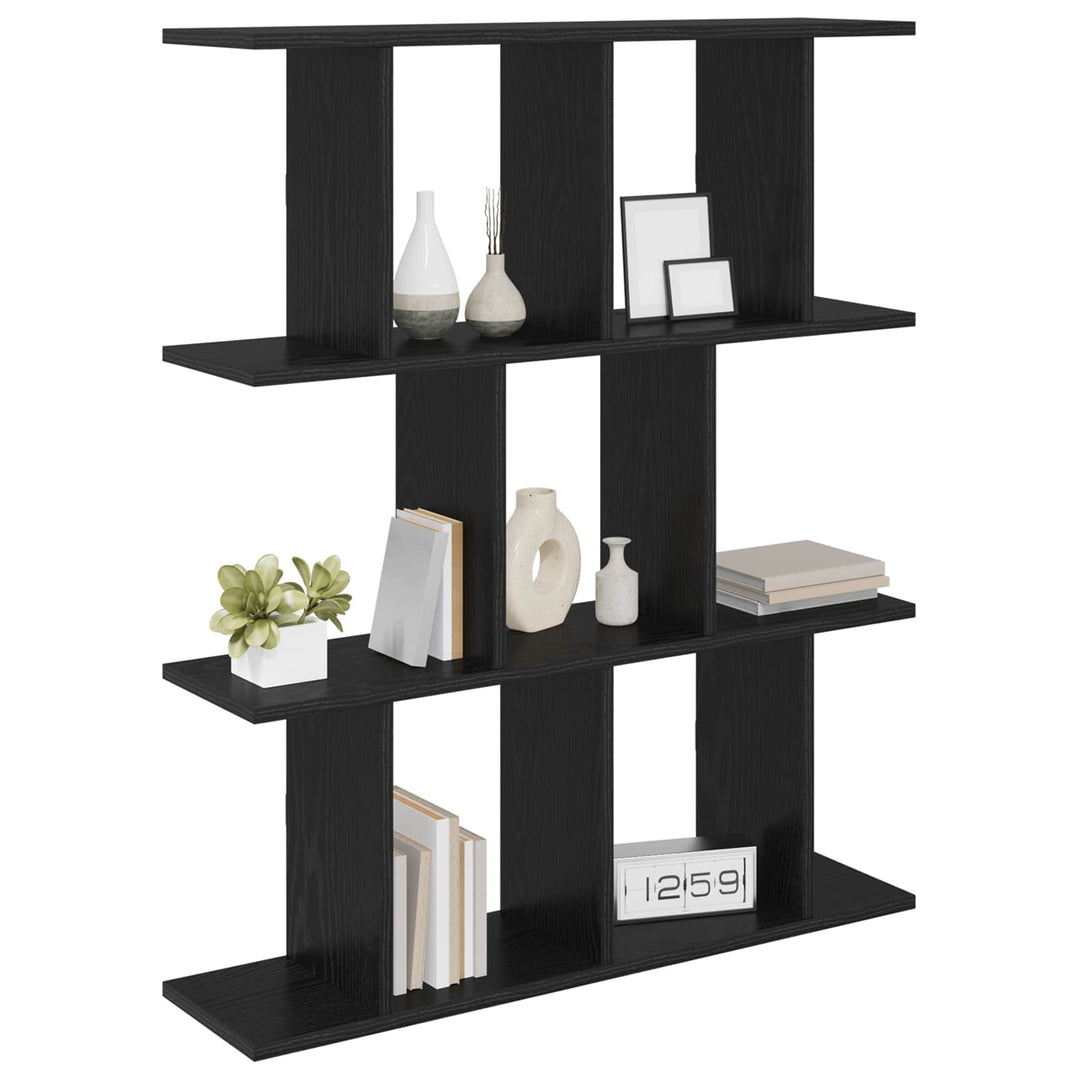 Væghylde Sort eg 80 x 20 x 96 cm Konstrueret træ