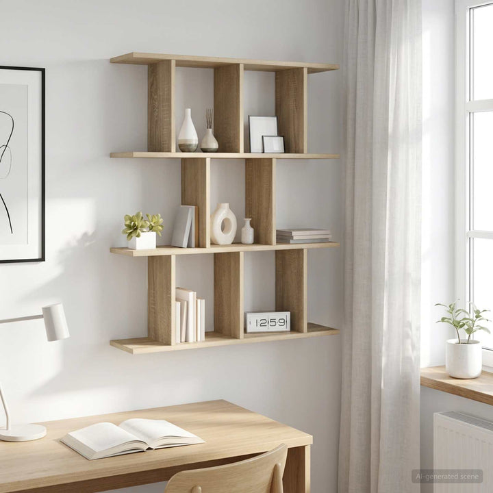 Væghylde Sonoma-eg 80 x 20 x 96 cm Konstrueret træ