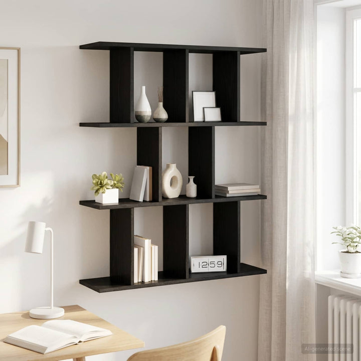Væghylde Sort eg 102 x 20 x 96 cm Konstrueret træ