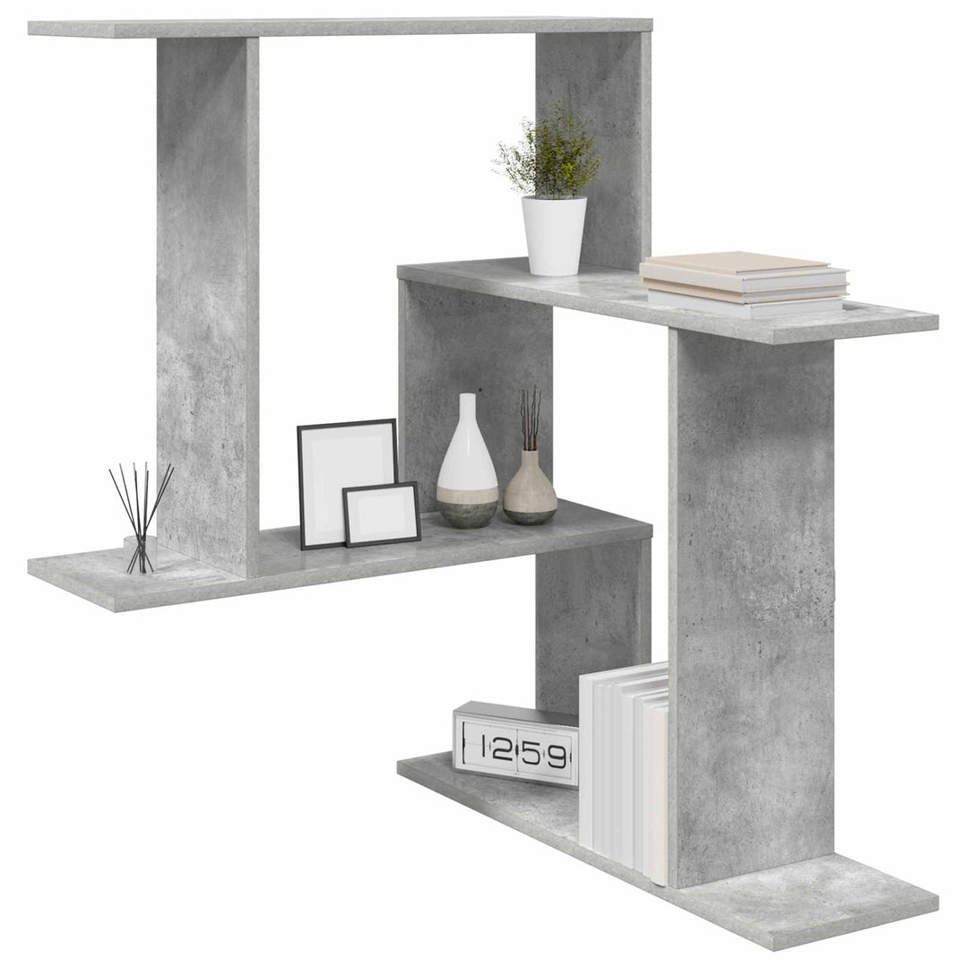 Væghylde Betongrå 67 x 67 x 87 cm Konstrueret træ
