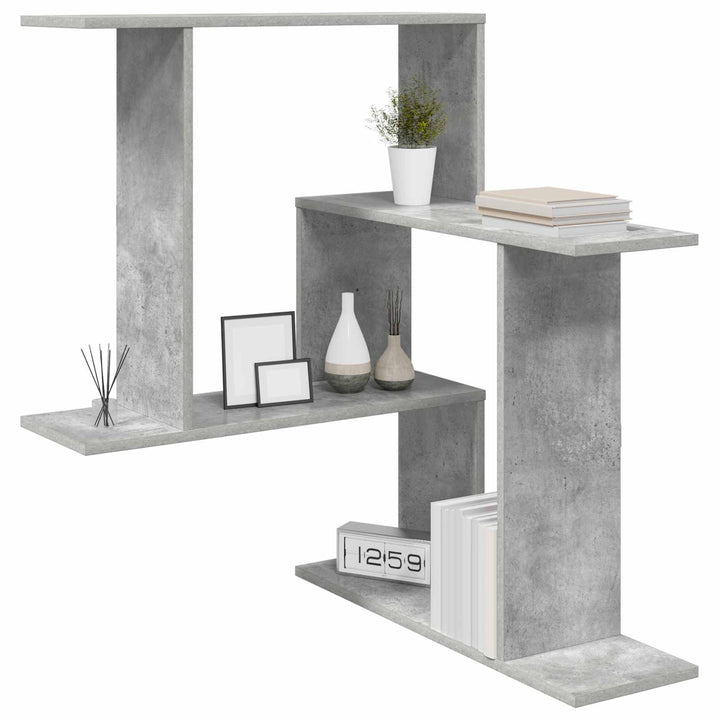 Væghylde Betongrå 67 x 67 x 87 cm Konstrueret træ