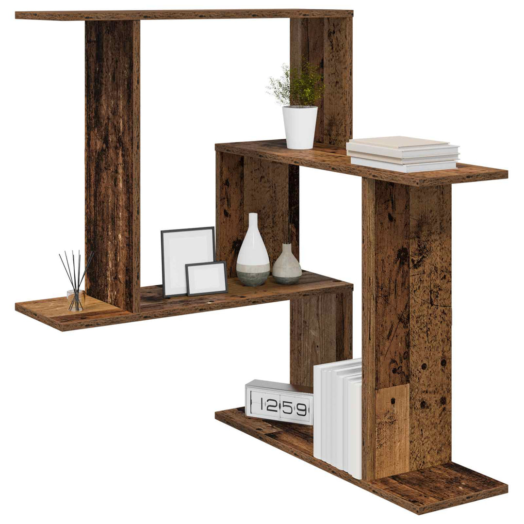 Væghylde Gammelt træ 67 x 67 x 87 cm Konstrueret træ