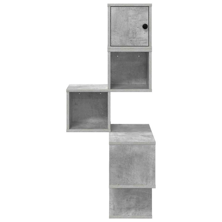 Væg Hjørneshylde Betongrå 48 x 48 x 120 cm Konstrueret træ