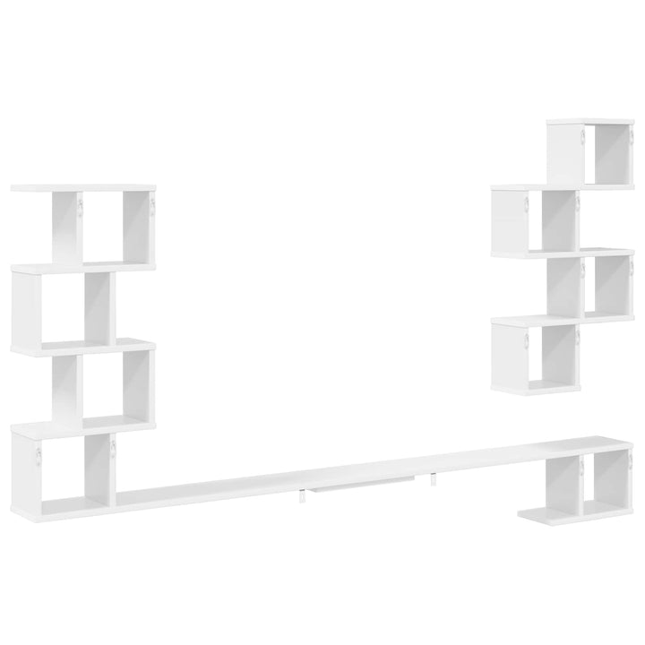 Væghængt TV-hylde Hvid 180 x 15 x 94 cm Konstrueret træ