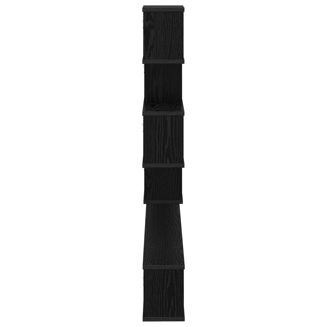 Væghængt TV-hylde Sort eg 180 x 15 x 94 cm Konstrueret træ