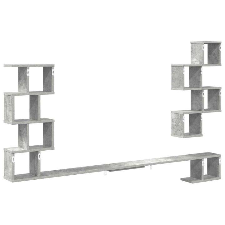 Væghængt TV-hylde Betongrå 180 x 15 x 94 cm Konstrueret træ