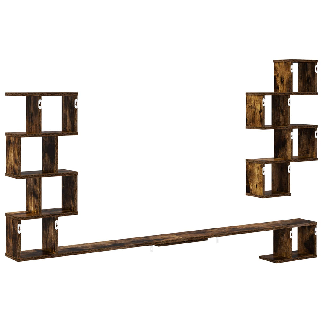Væghængt TV-hylde Røget eg 180 x 15 x 94 cm Konstrueret træ