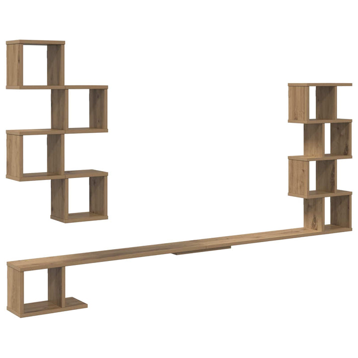 Væghængt TV-hylde Artisan-eg 180 x 15 x 94 cm Konstrueret træ