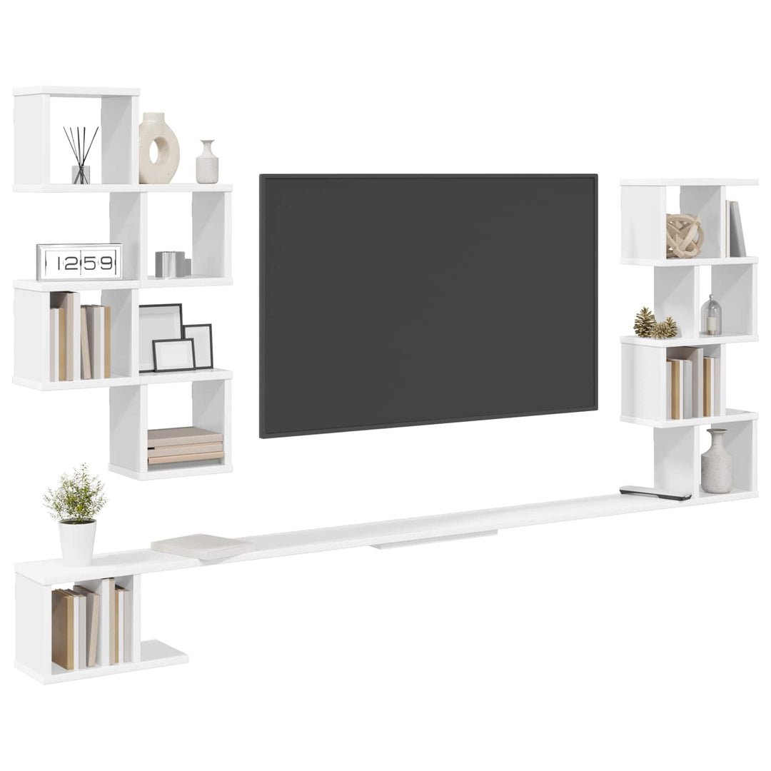 Væghængt TV-hylde Hvid 160 x 15 x 94 cm Konstrueret træ