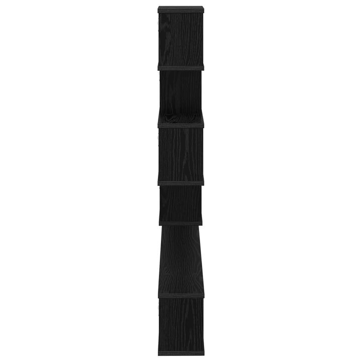 Væghængt TV-hylde Sort eg 160 x 15 x 94 cm Konstrueret træ