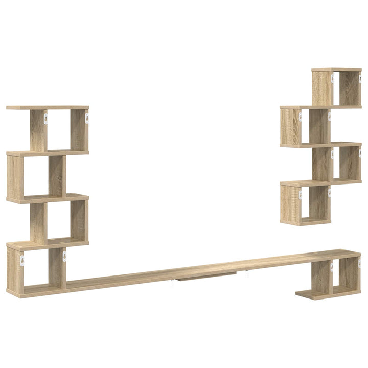 Væghængt TV-hylde Sonoma-eg 160 x 15 x 94 cm Konstrueret træ