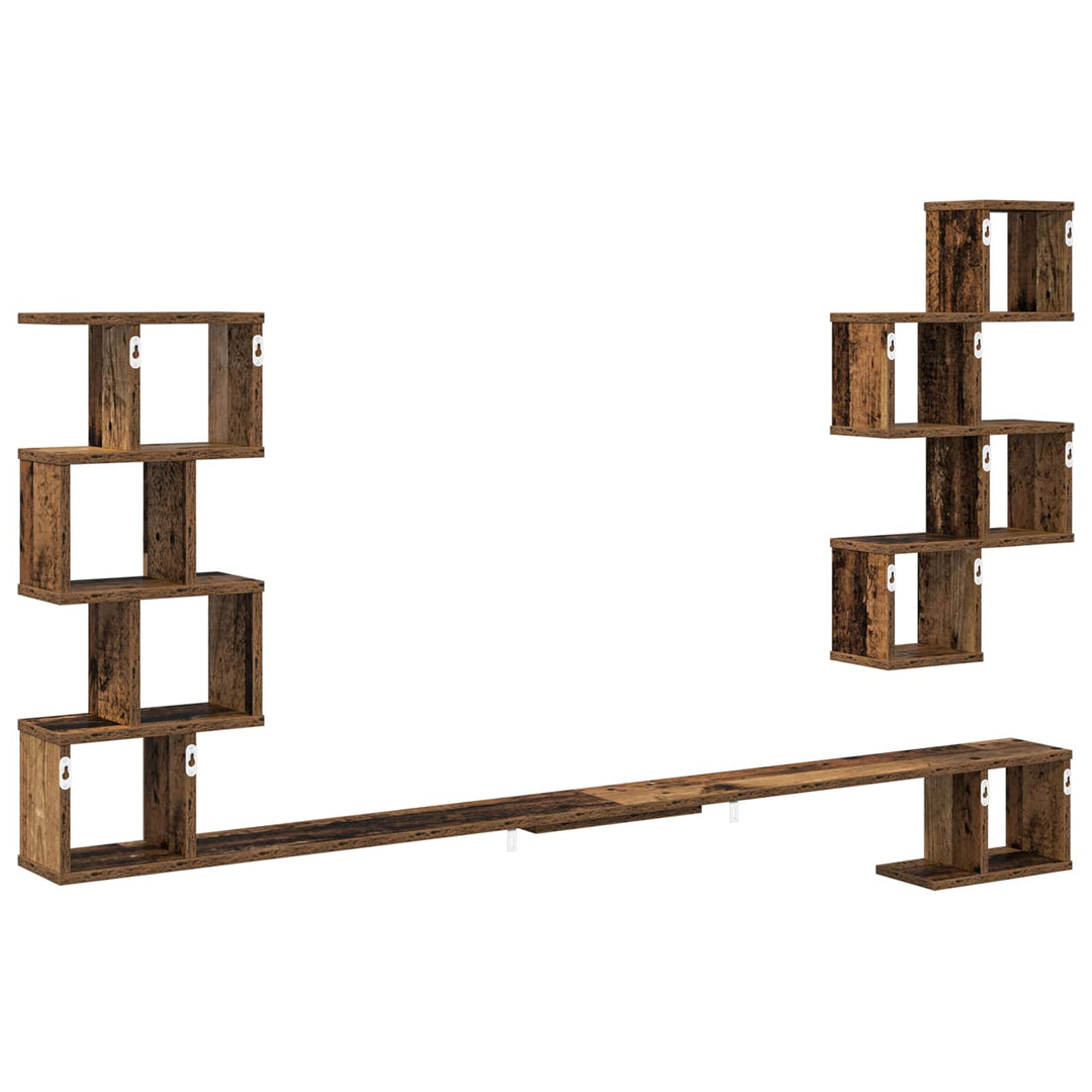 Væghængt TV-hylde Gammelt træ 160 x 15 x 94 cm Konstrueret træ