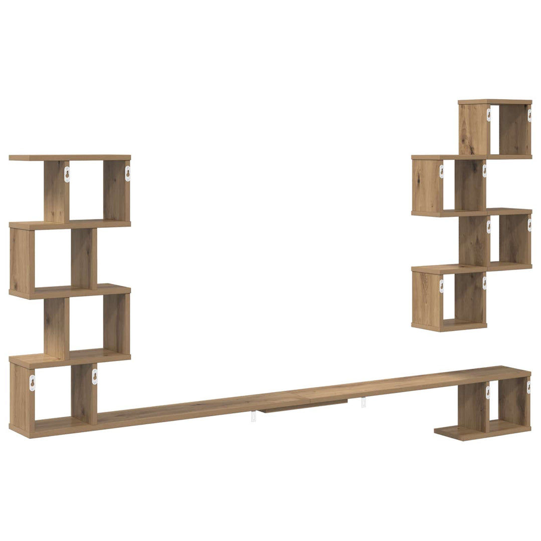 Væghængt TV-hylde Artisan-eg 160 x 15 x 94 cm Konstrueret træ