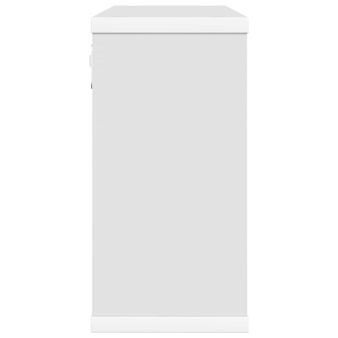 Svævehylder 2 pcs Hvid 80 x 15 x 30 cm Konstrueret træ