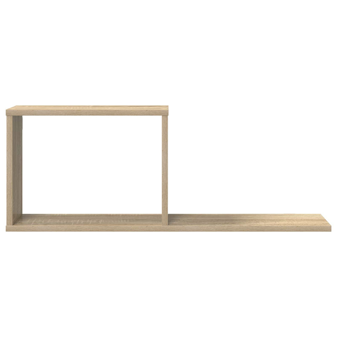 Svævehylder 2 pcs Sonoma-eg 80 x 15 x 30 cm Konstrueret træ