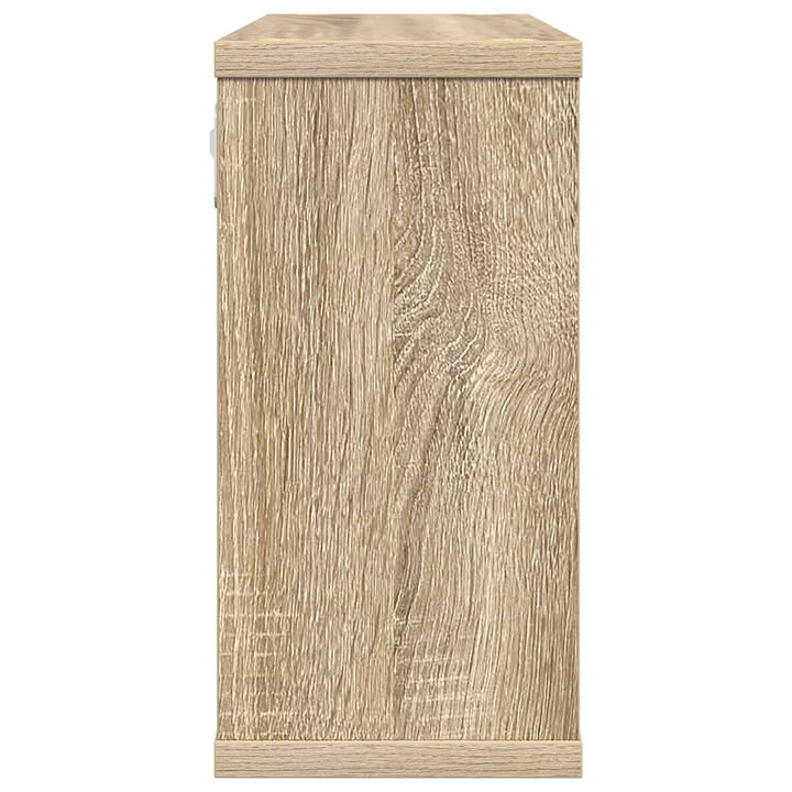 Svævehylder 2 pcs Sonoma-eg 80 x 15 x 30 cm Konstrueret træ