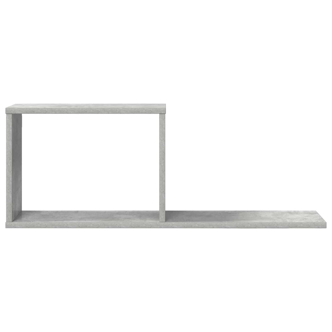 Svævehylder 2 pcs Betongrå 80 x 15 x 30 cm Konstrueret træ