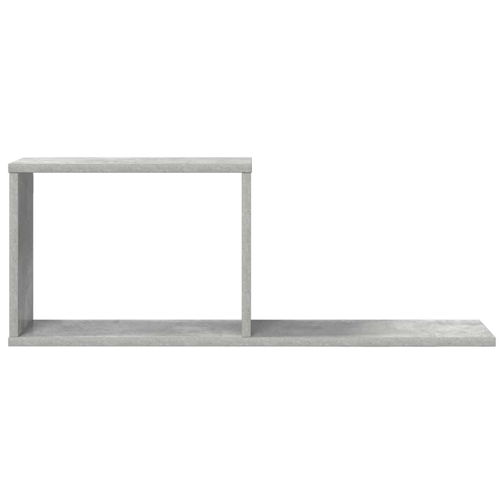 Svævehylder 2 pcs Betongrå 80 x 15 x 30 cm Konstrueret træ
