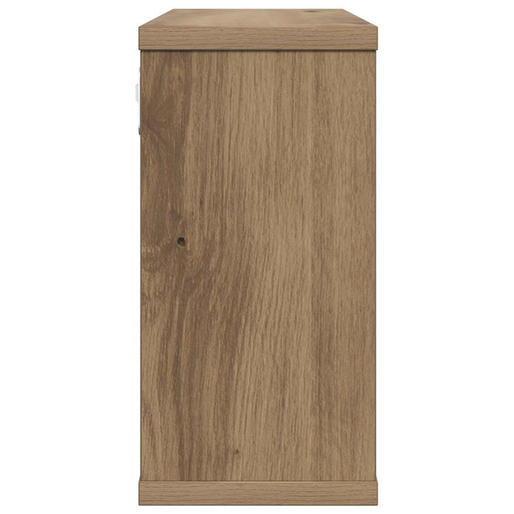 Svævehylder 2 pcs Artisan-eg 80 x 15 x 30 cm Konstrueret træ
