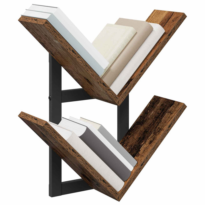 Væghængt Flydende Hylde 2 pcs Gammelt træ 43 x 15 x 47 cm